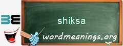 WordMeaning blackboard for shiksa